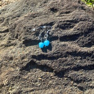 Blue Bead Dangle Earrings - Women Jewelry